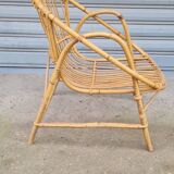 Rattan shell armchair 1960