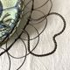 Antique barbotine and wire dish, 19th century