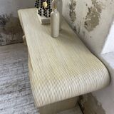 70s tropicalist rattan console