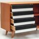 U-458 black and white sideboard by Jiri Jiroutek for Interier Praha