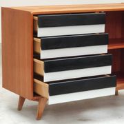 U-458 black and white sideboard by Jiri Jiroutek for Interier Praha