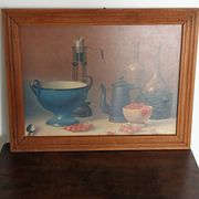 Vintage Still Life Table 1971 – Proferio Grossi – Wooden Frame