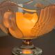 Moulded glass swan bowls
