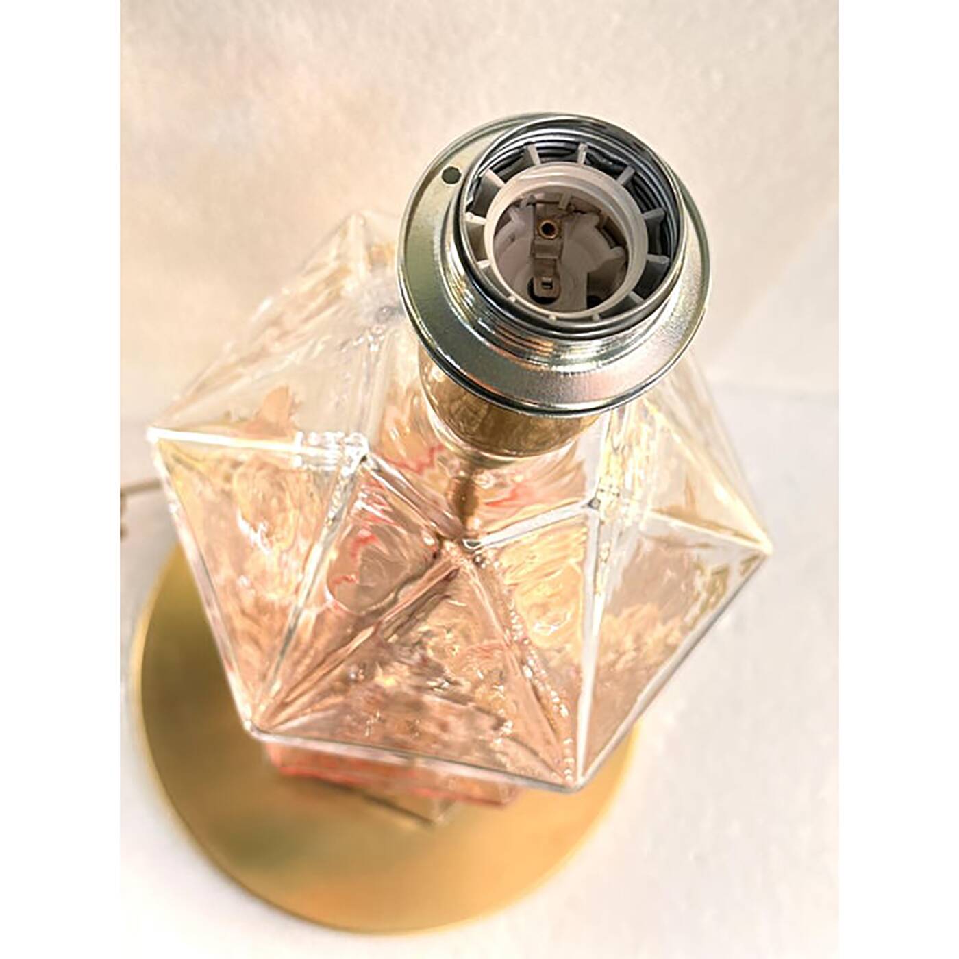 Set of Two Contemporary Italian Multicolor Glass Table Lamps