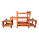 Etagère sur pied "pin" 1970s