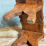 Old solid wood footrest stool