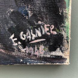 Painting 1920 "Portrait of a young man" signed E.Gasnier