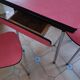 Red vintage formica table and 2 chairs