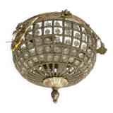 Crystal Beaded Flushmount 1980’s