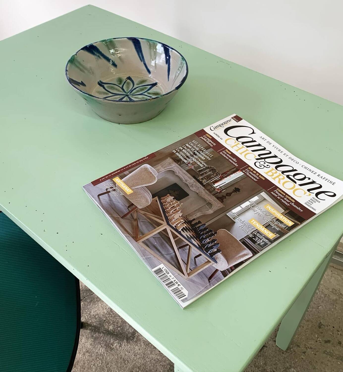 Old small renovated farm table