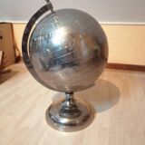 Silver plated world map