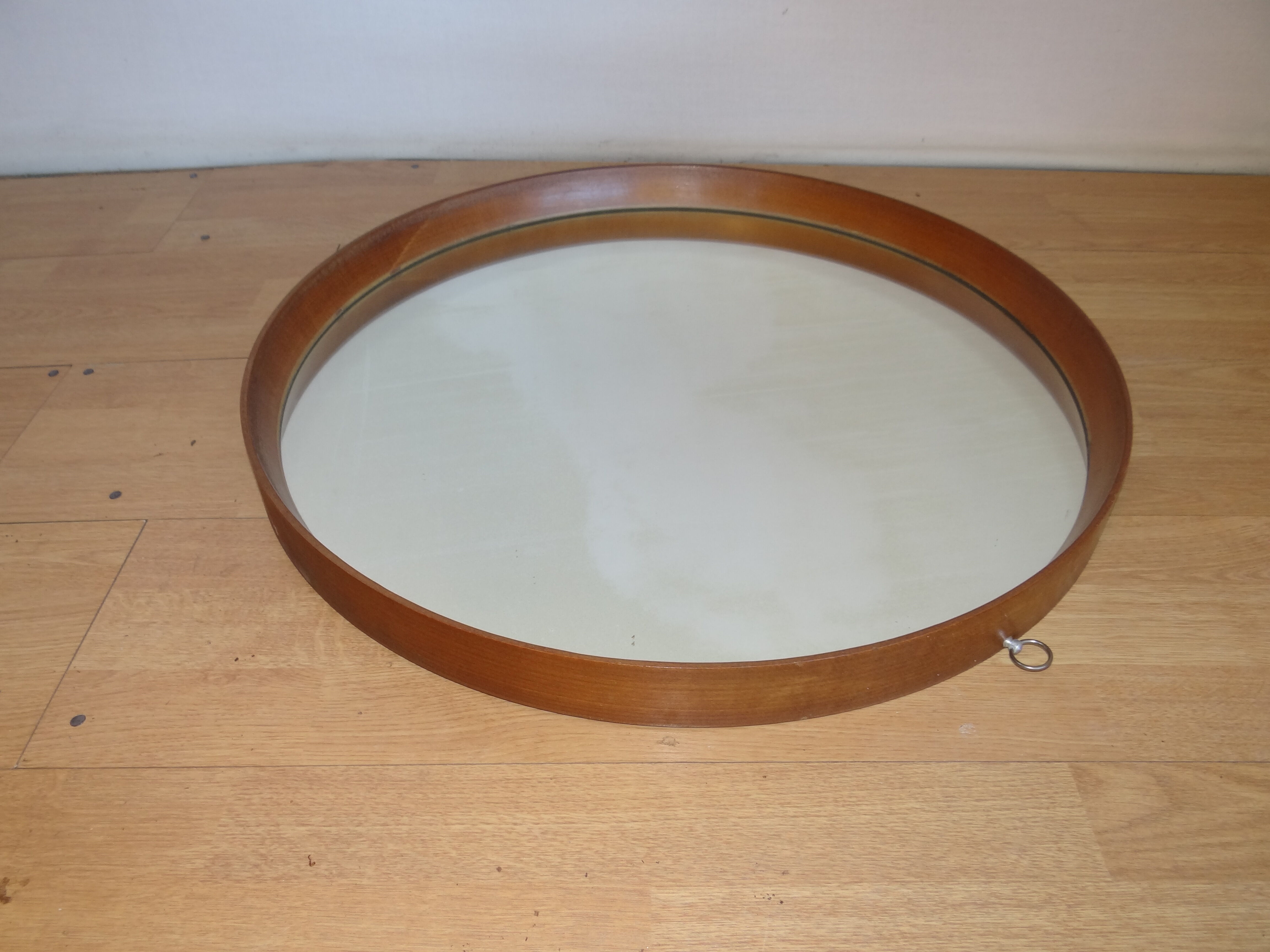 Mirror, 1960s, teak mount