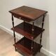 Small table in mahogany, leather and brass