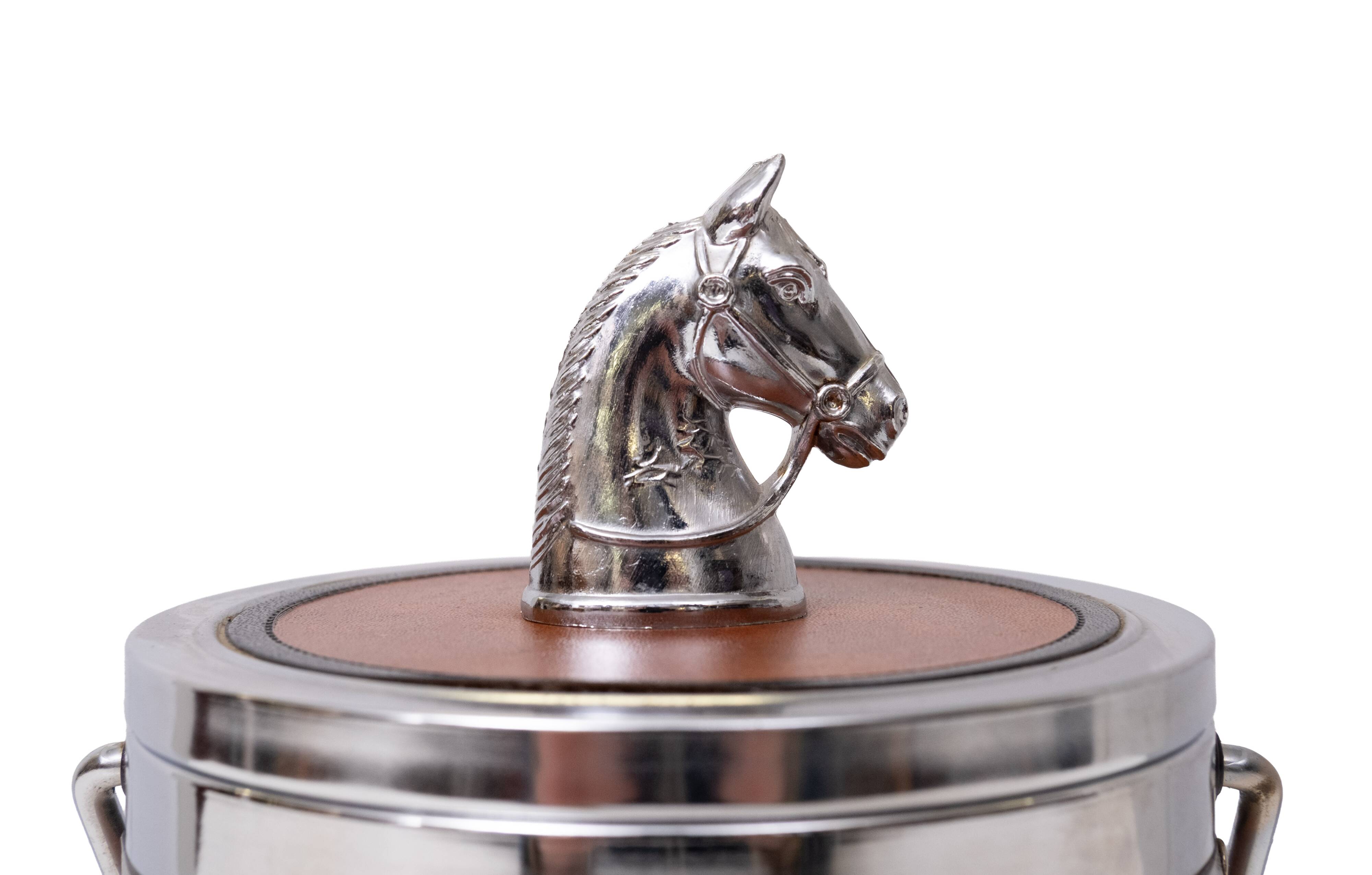 Horse Ice Bucket Equestrian 1970's Retro