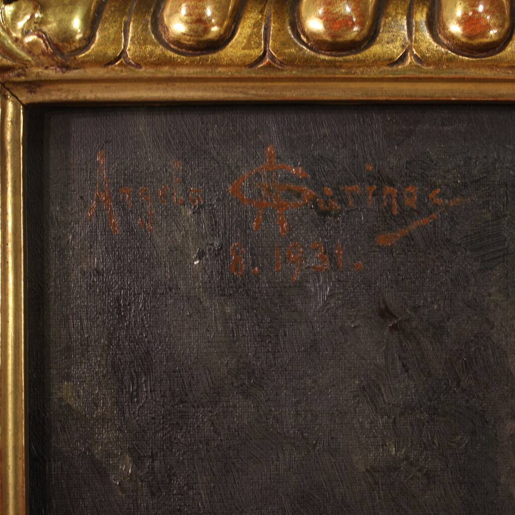 Portrait of a lady signed Angelo Garino and dated 1931