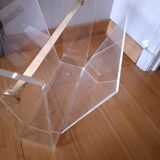 David Lange plexiglass magazine rack for Roche Bobois