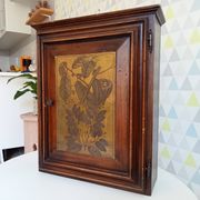 Armoire de toilette ancienne en bois et laiton années 40/50