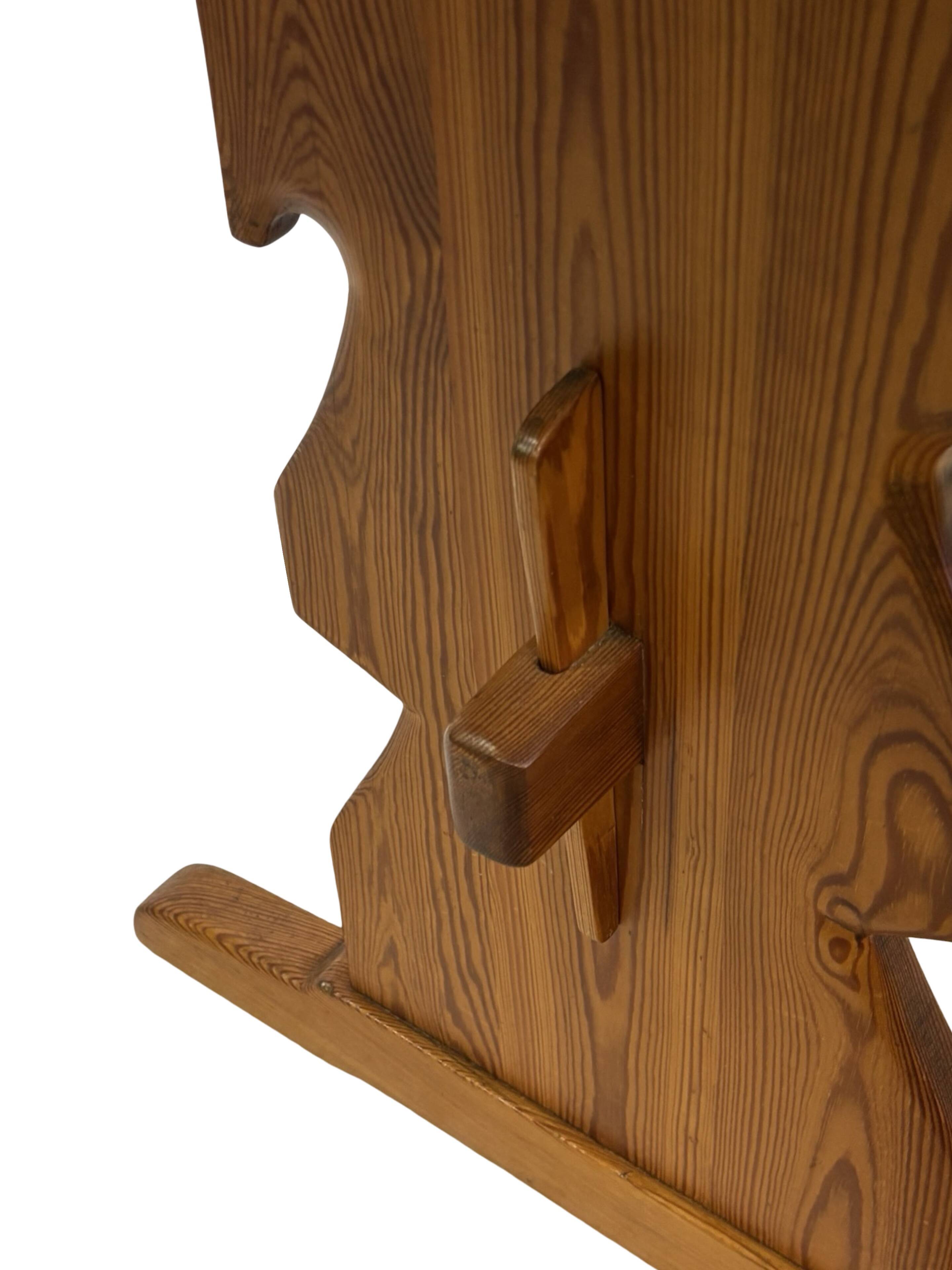 Vintage Pinewood Dining Table Desk with Drawer 60s Design