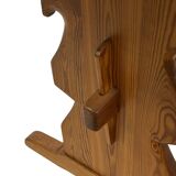 Vintage Pinewood Dining Table Desk with Drawer 60s Design