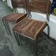 Six chairs" scoubidou" in bronze color