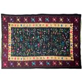 Oltenian floral carpet large size handmade in wool in Romania 283x183cm