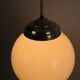 Vintage chrome opaline pendant light, 1970s-80s