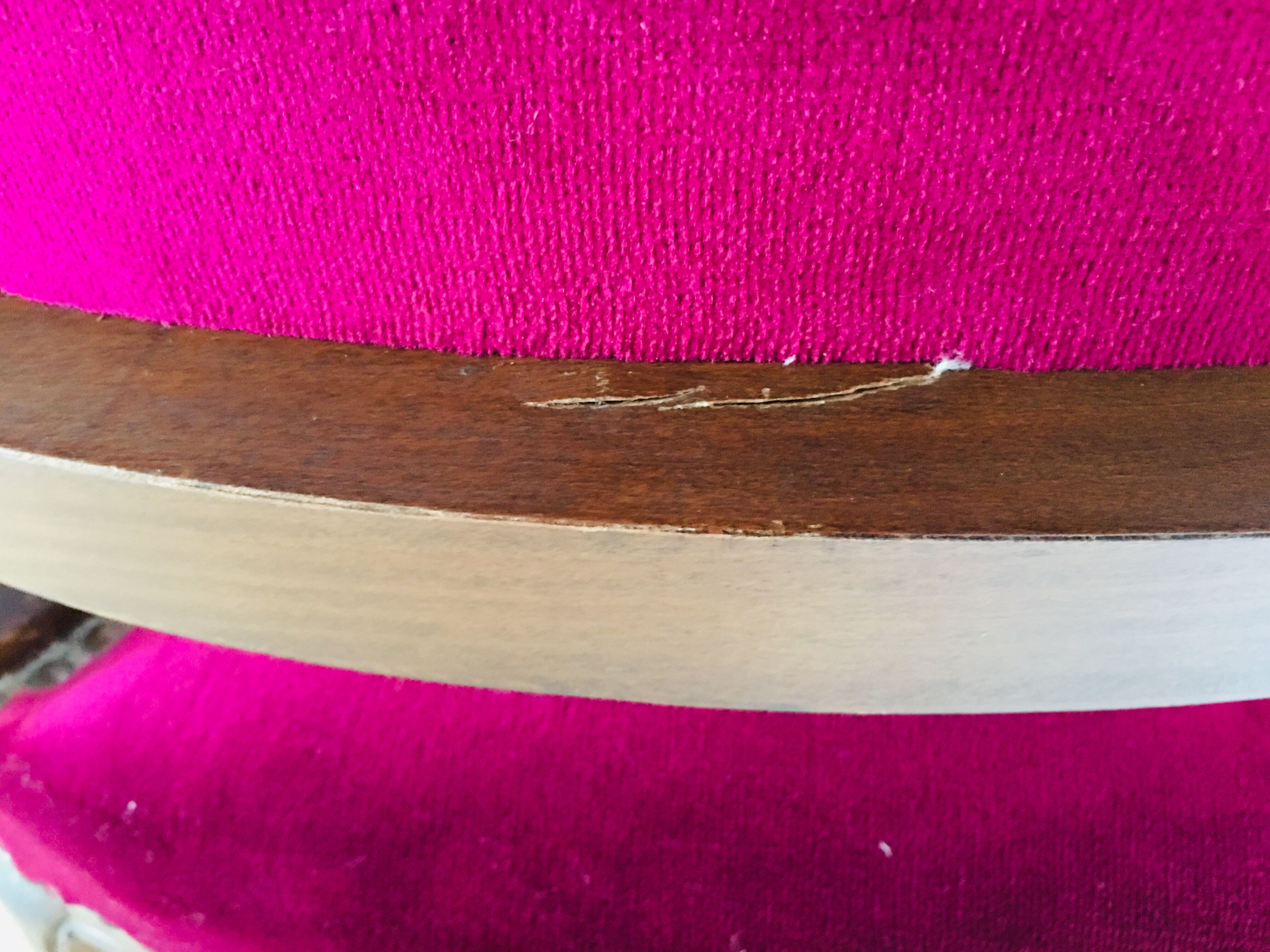 Burgundy pink velvet shepherdess