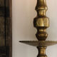 Large bronze brass disc candlestick