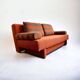 Chairperson / sofa / vintage orange sofa bed for 2 people