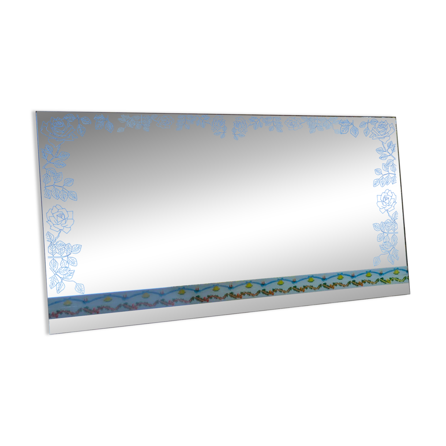 Grand miroir mural rectangulaire vintage 200x100cm