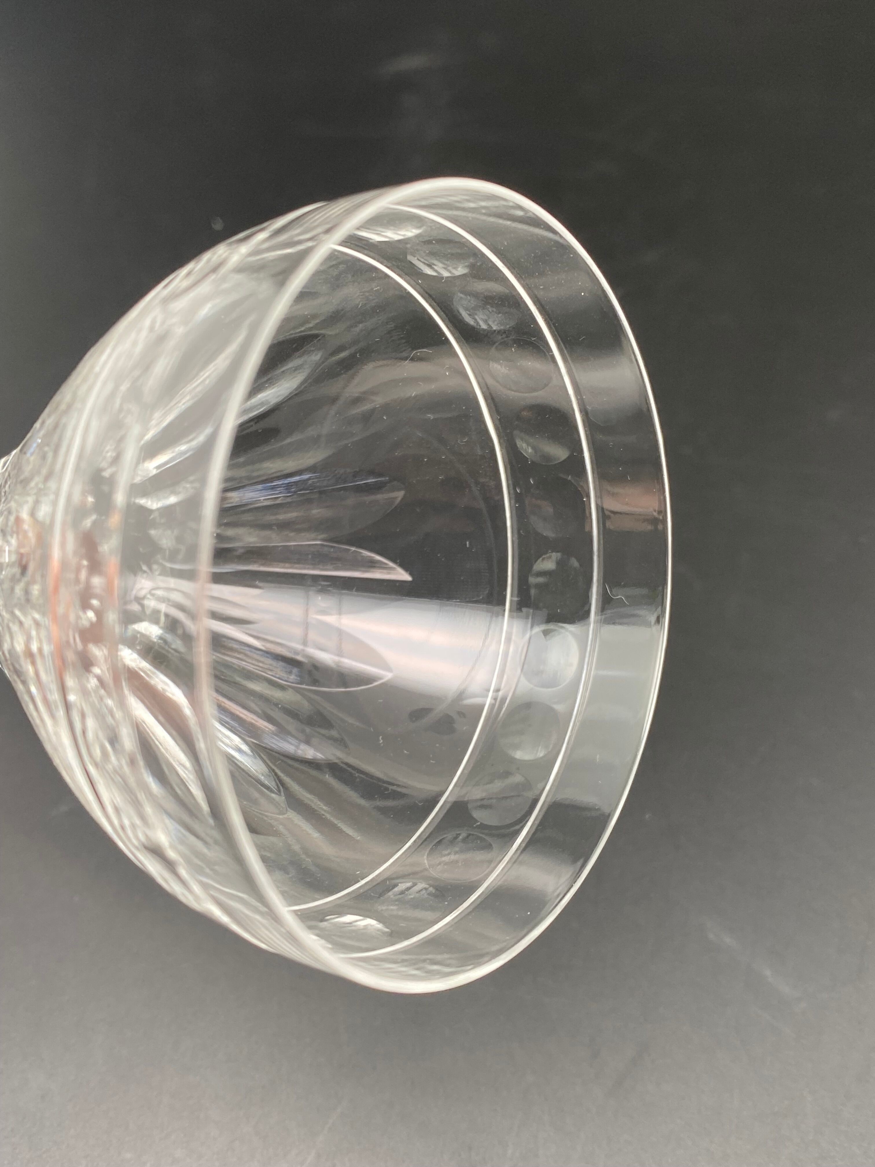 Art Deco Crystal Wine Glasses - S4M11