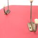 Vintage coat rack 4 hooks and 1 mirror