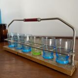 Vintage liqueur glasses and their display
