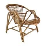 Vintage rattan armchair 1960