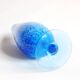 Vintage speckled blue glass vase, opaline.