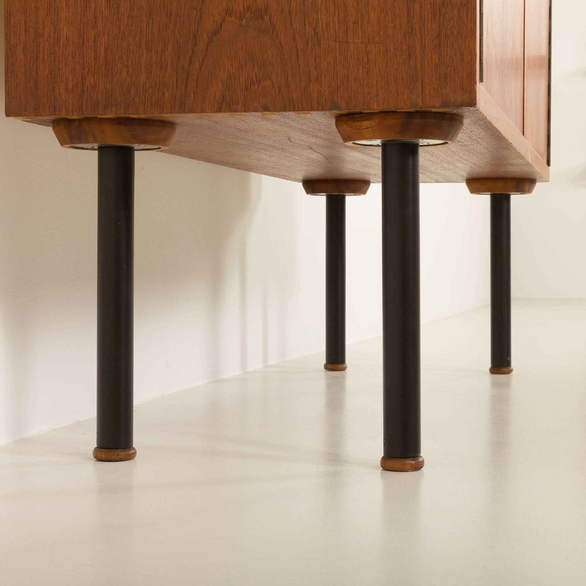 Danish mid century vinyl record cabinet in teak, 1970s