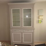 2-body old painted wooden buffet