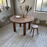 1950s round pine table with extensions