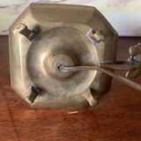 Candle holder transformed into a lamp
