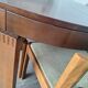 Table and its 6 vintage elm chairs, Scandinavian design furniture.