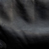 Vintage armchair, leather and travertine