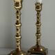 Pair of brass candle holders made in England