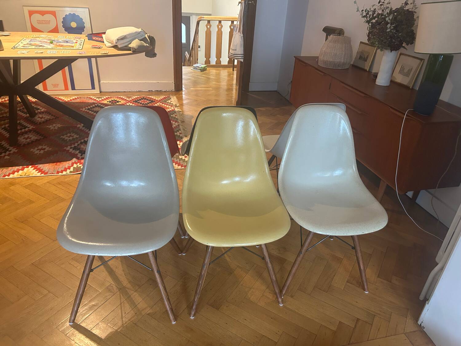 Set of 6 Eames chairs from the 60s, Herman Miller