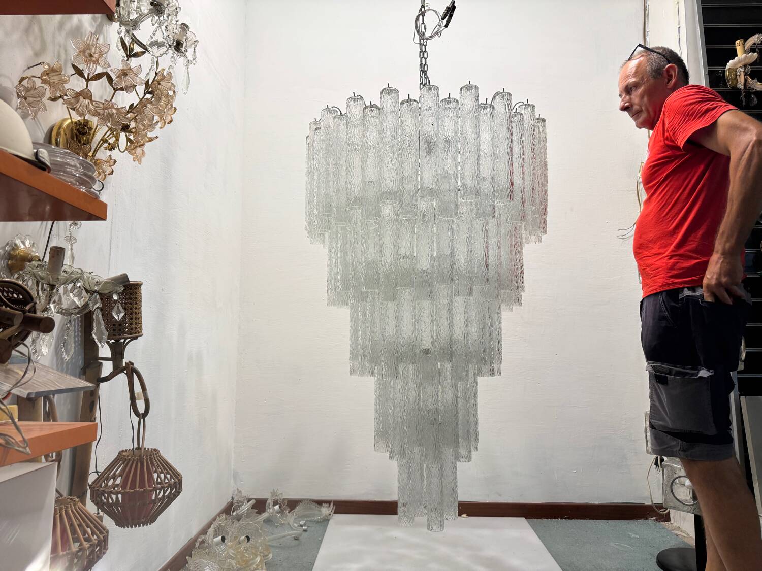 Extra Large Murano Glass Chandelier 1980’s