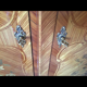 XV style rosewood cabinet decorated with varnished florets