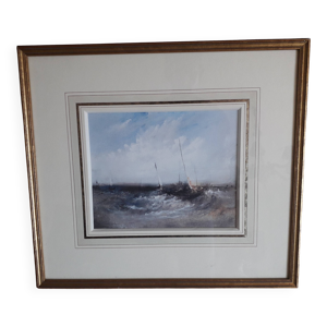 Tableau ancien représentant - marine