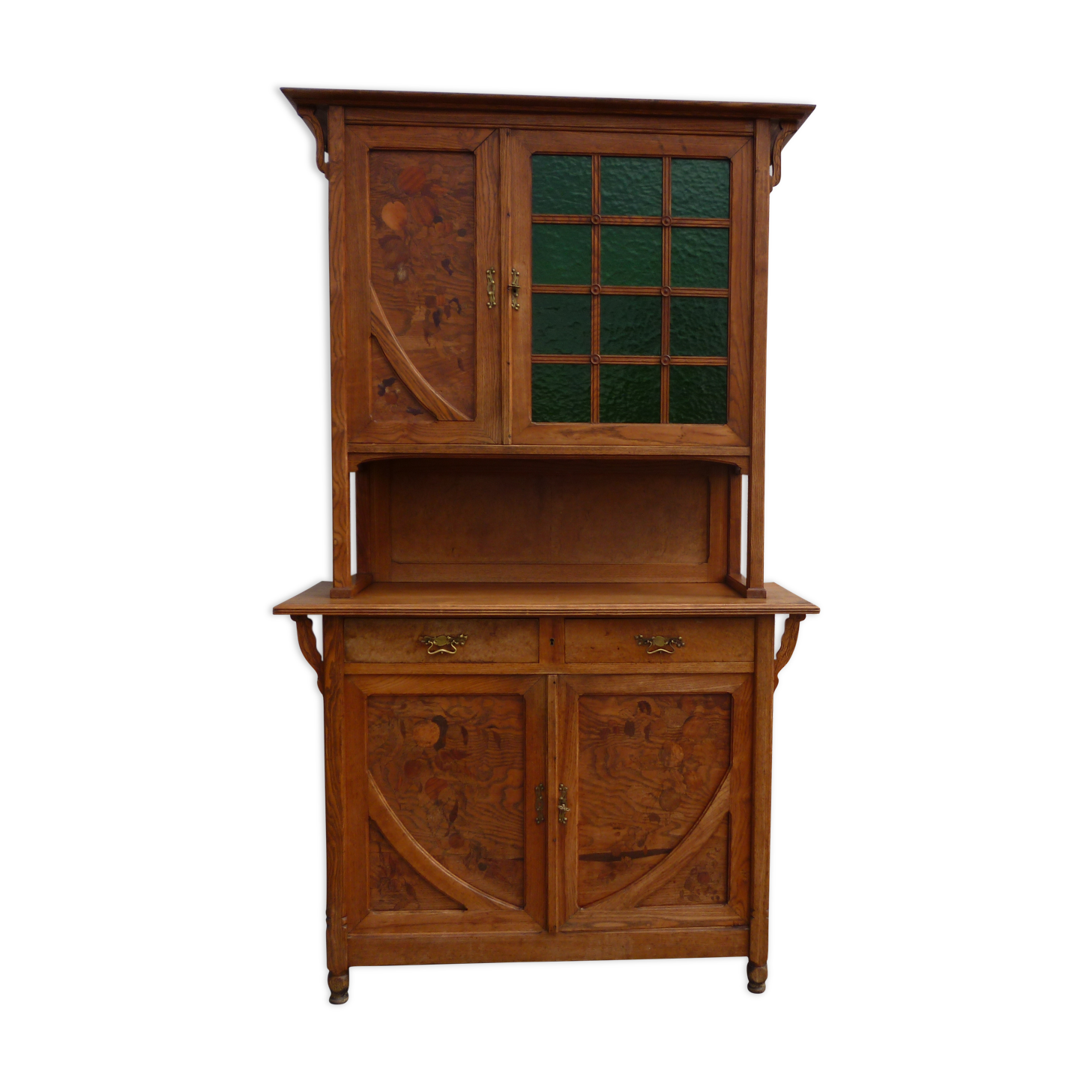 Two-body Art Nouveau buffet with Marquetry