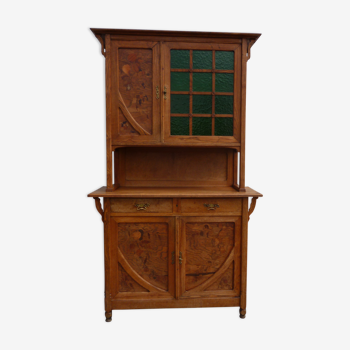 Two-body Art Nouveau buffet with Marquetry