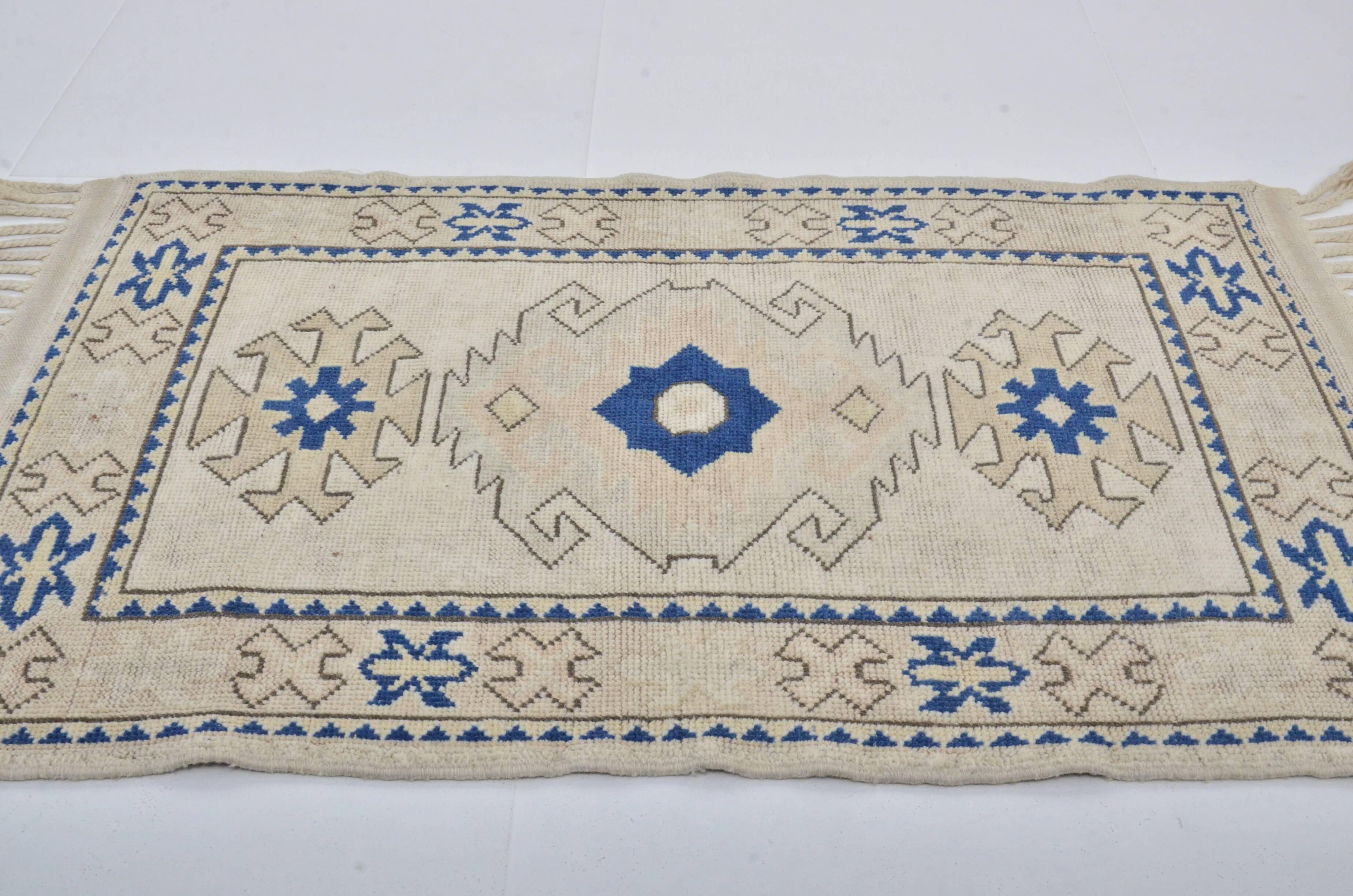 Oushak Handknotted Floor Vintage Rug sku 3450