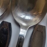 12 manufrance white metal table spoons